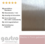Edelstahl Blech 1mm | K240 geschliffen | im Zuschnitt